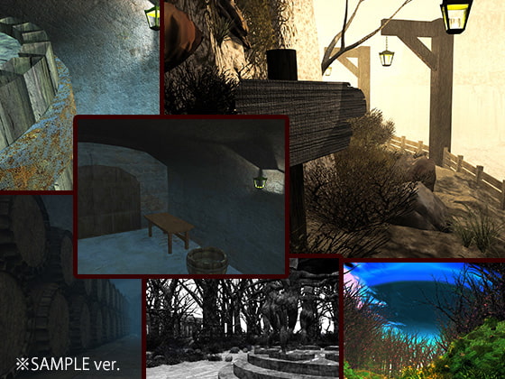 フリー素材「磔の森の神殿」