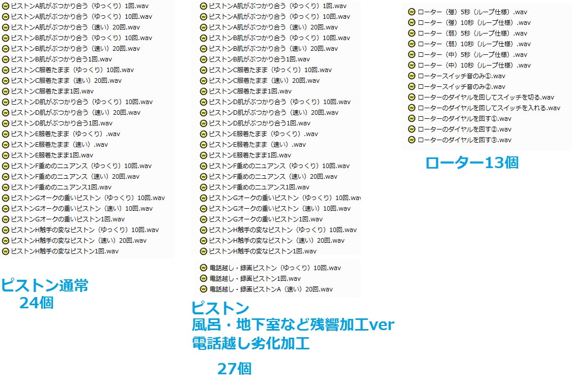 著作権フリー効果音・BGM集 vol.34 電マ・射精音・ピストン・その他効果音162個+BGM10曲+ジングル10個パック