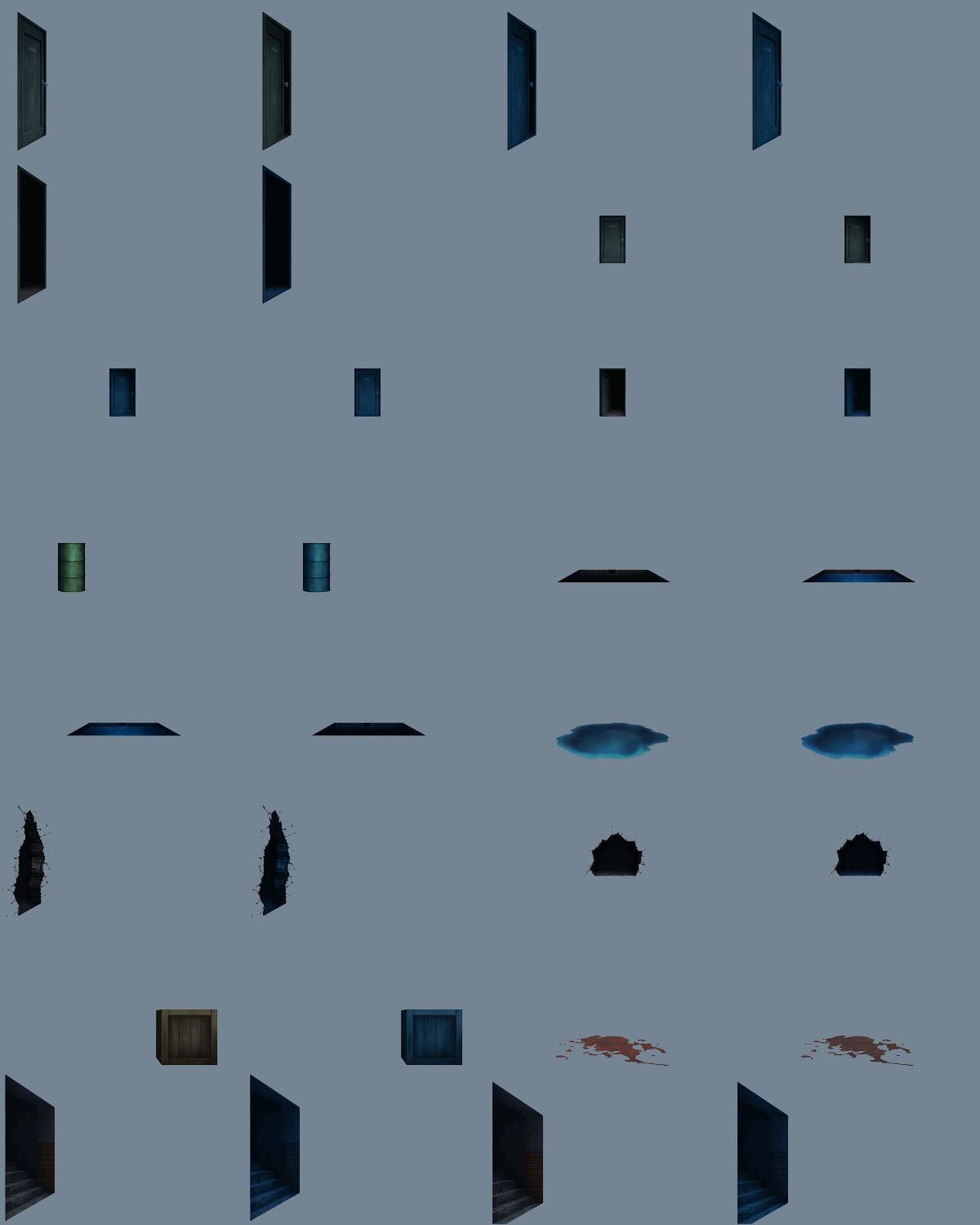 背景素材【ダンジョン】配管のある地下道