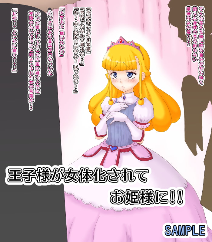 陵辱女体化姫 王子様がお姫様になって庶民ち○ぽに屈服させられるCG集