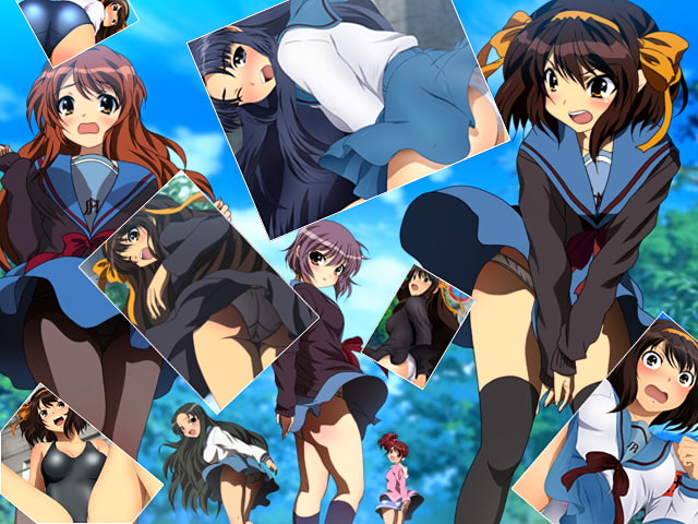 見上げるハ○ヒ&ハ○ヒと風のイタズラ