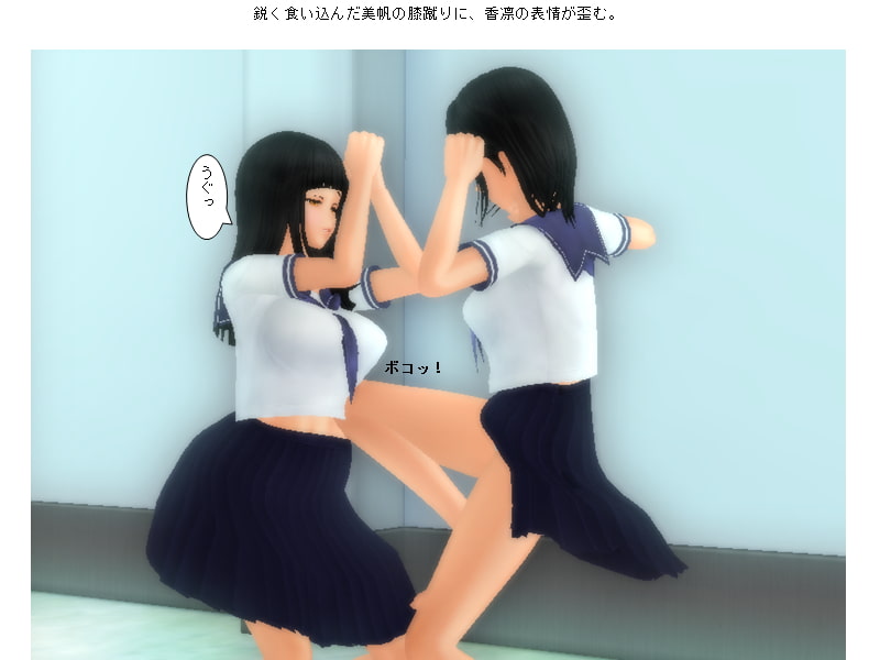 恋敵セーラー服キャットファイト