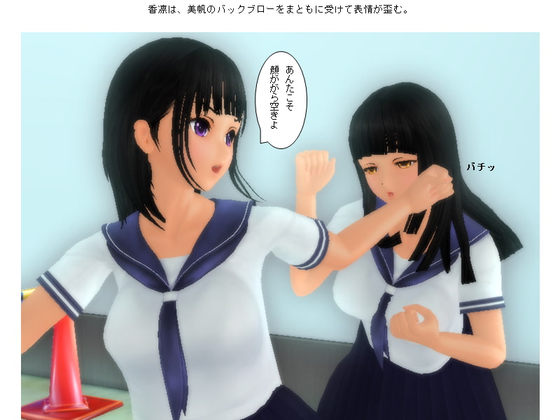 恋敵セーラー服キャットファイト