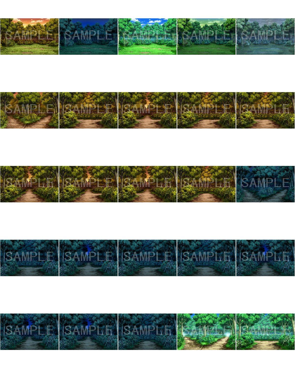 背景素材【ダンジョン】森の街道