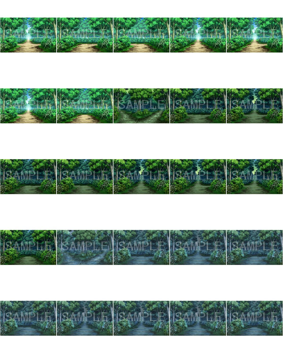 背景素材【ダンジョン】森の街道