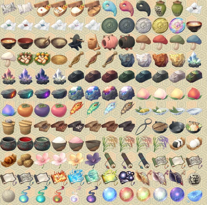 Fantasy game icons pack Vol.2-SAMURAI-