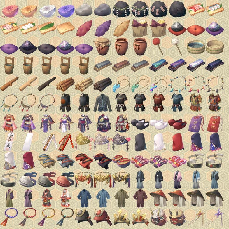 Fantasy game icons pack Vol.2-SAMURAI-