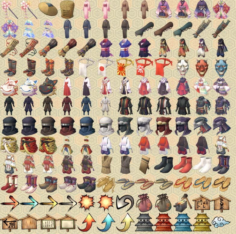 Fantasy game icons pack Vol.2-SAMURAI-