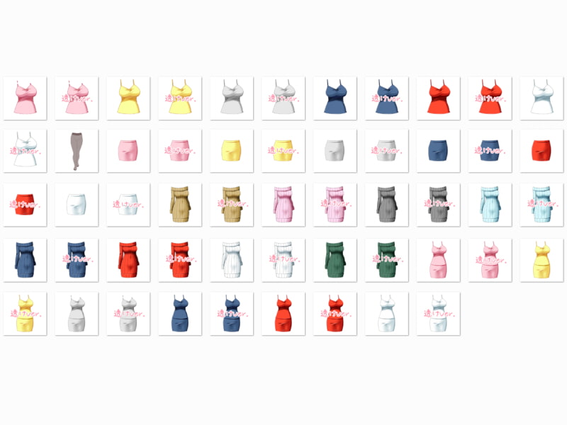 佐野俊英があなたの専用原画マンになります 衣装素材集ABC - 私服 -