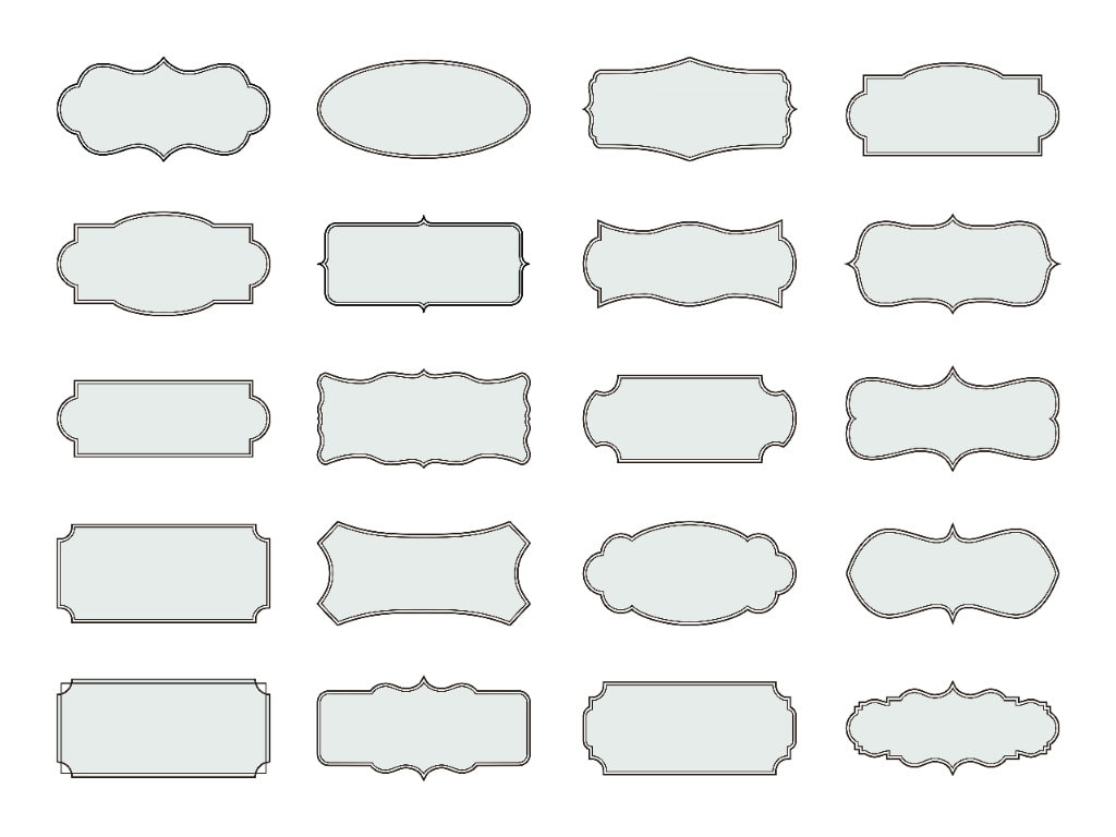 スワールデコレーションと飾り枠