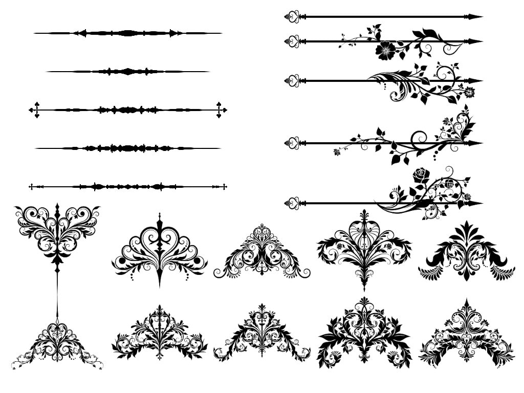 スワールデコレーションと飾り枠