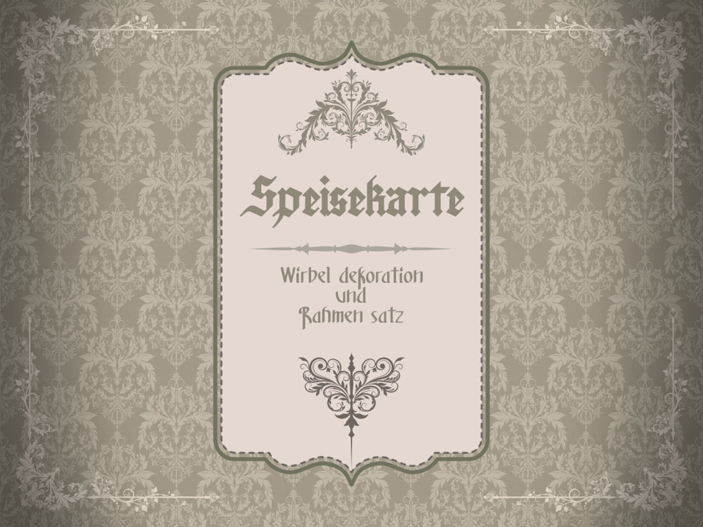 スワールデコレーションと飾り枠