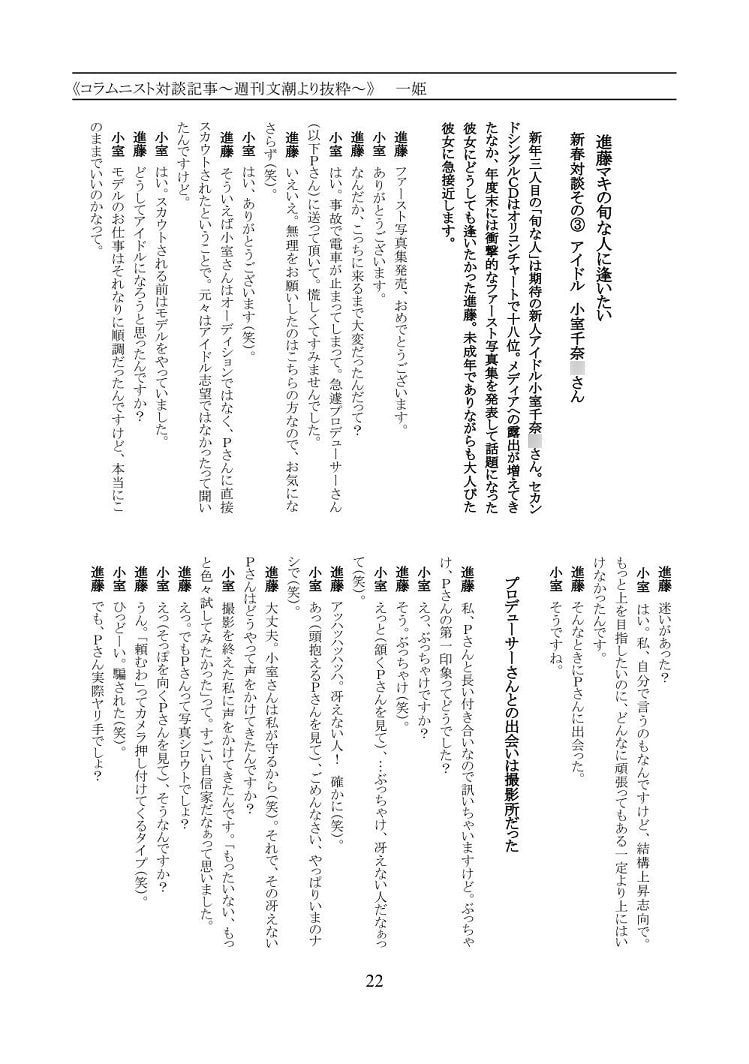 小室千奈○合同誌『THOUSAND WAVE 2nd』