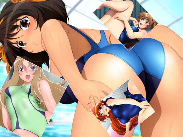 ヒロインに競泳水着+ヒロインにスクミズ!