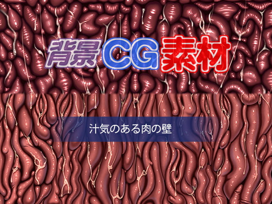 著作権フリー背景CG素材「汁気のある肉の壁」