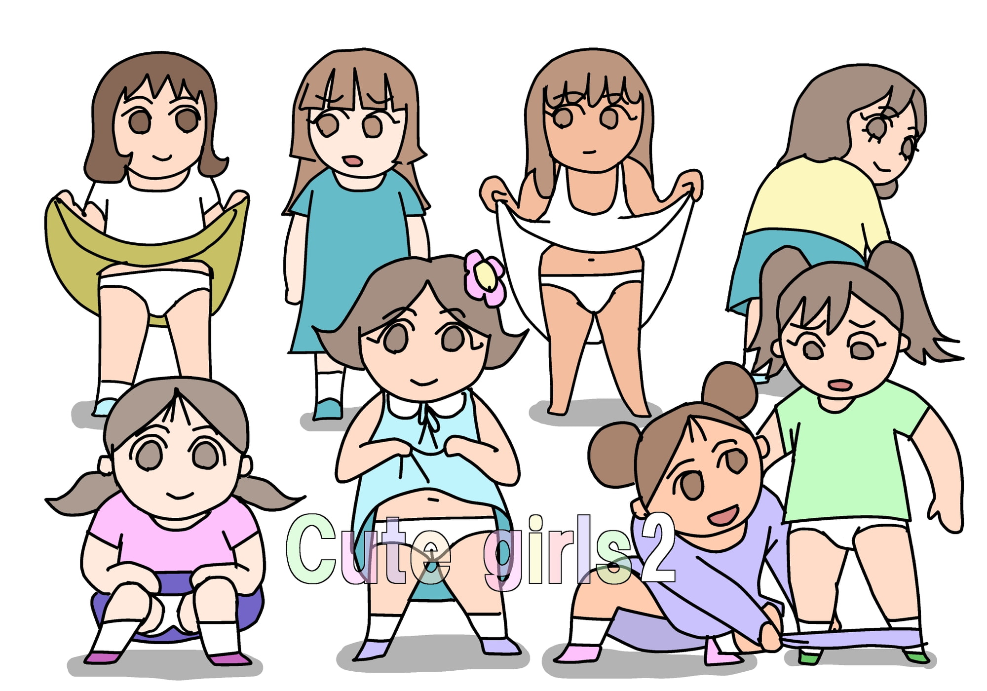 かわいい女の子たち 2 (GIFパラパラまんが )