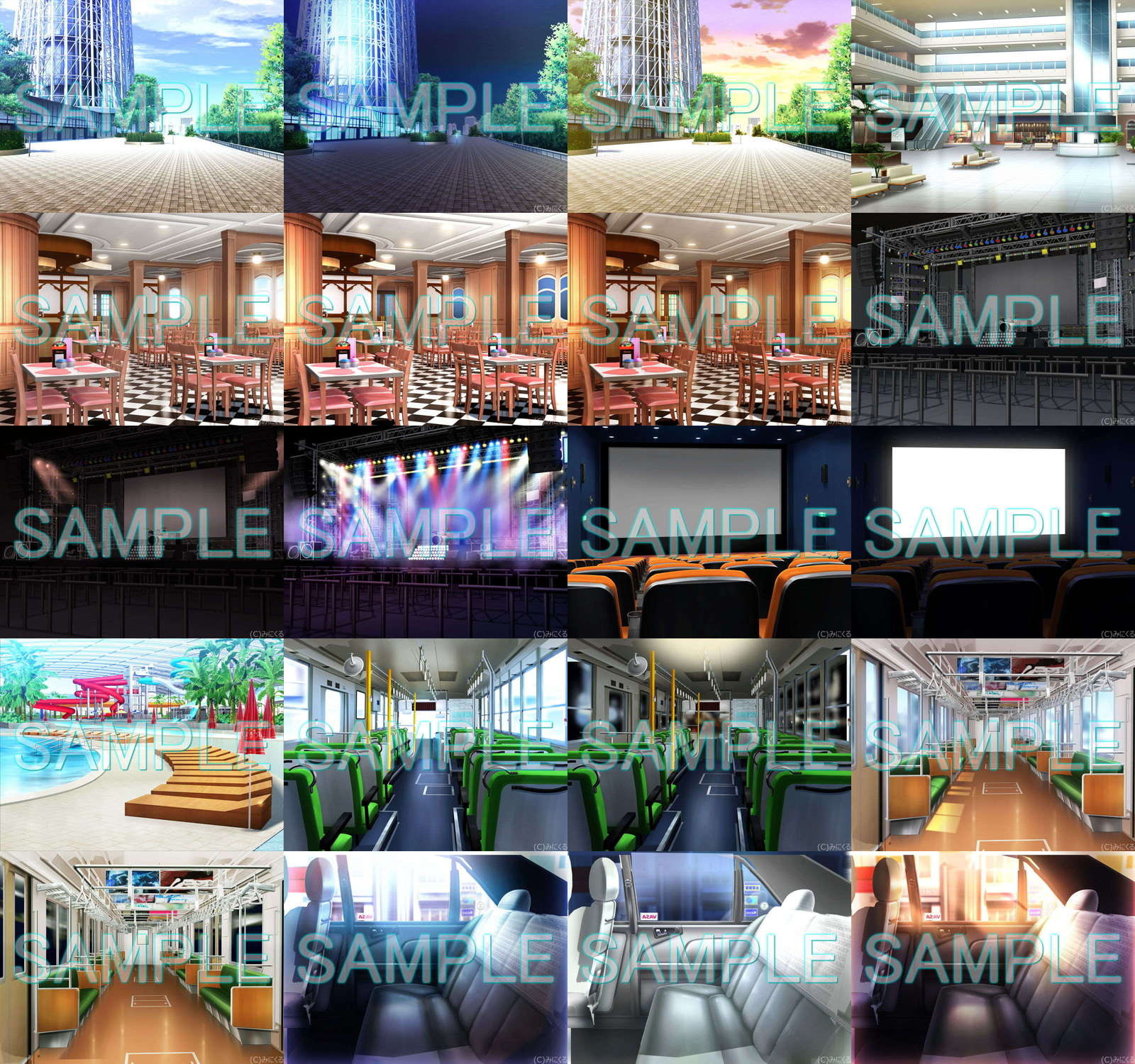 みにくる背景CG素材集『レジャー・公共施設編』part05