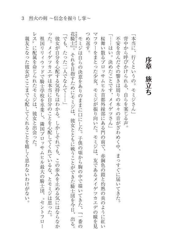 烈火の剣 ～信念を握りし掌～