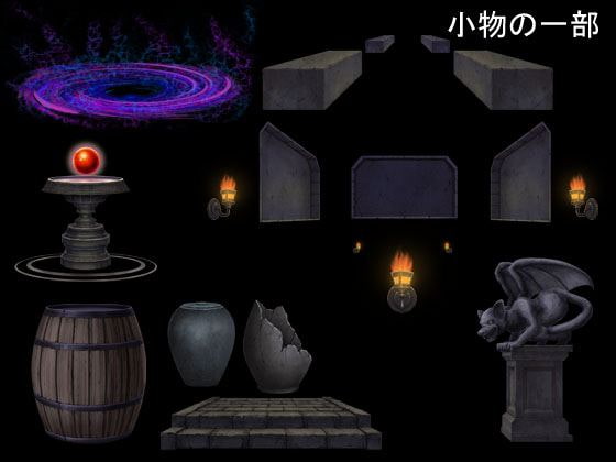 背景素材【ダンジョン】遺跡