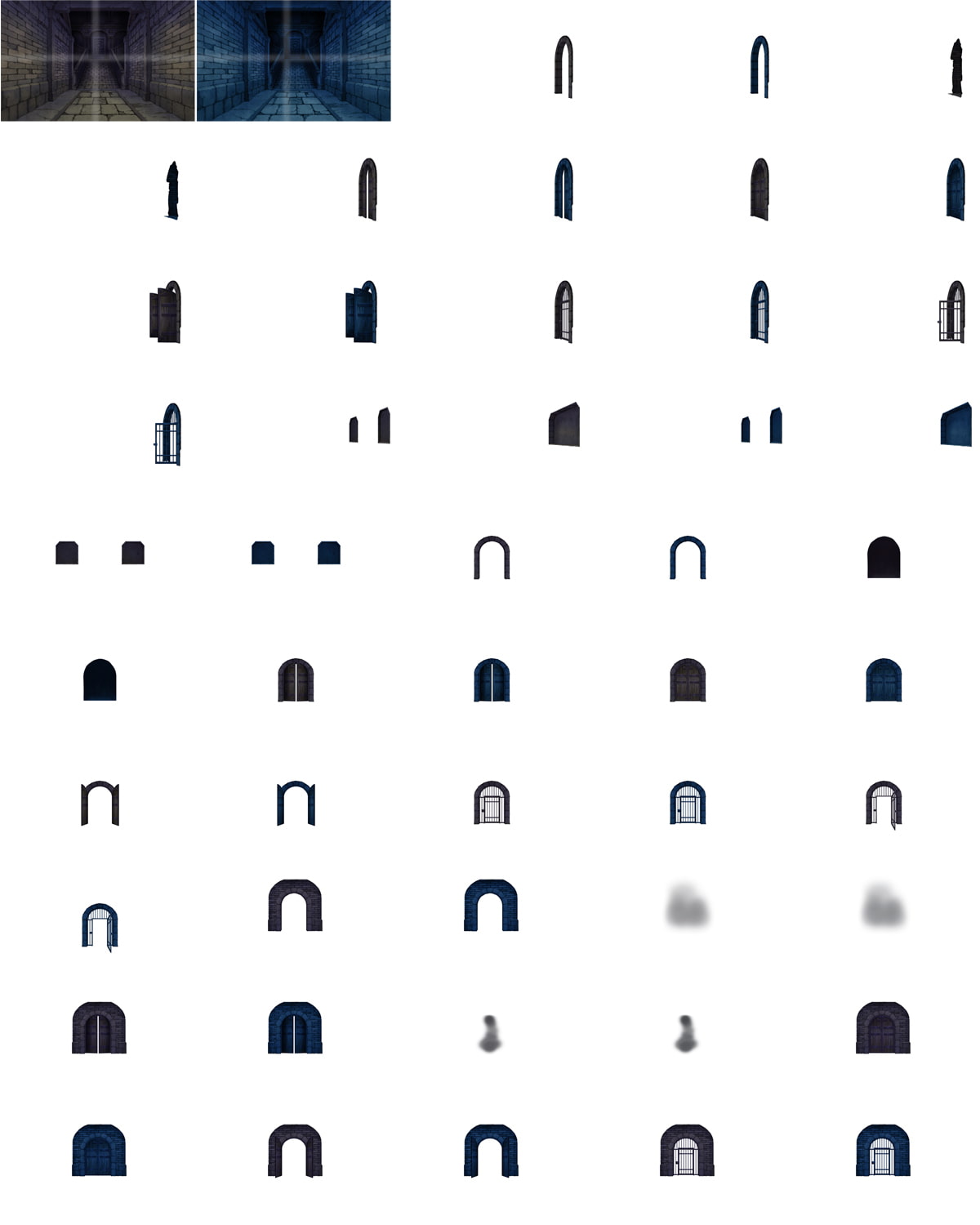 背景素材【ダンジョン】遺跡