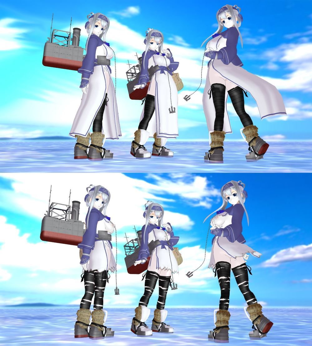3Dカスタム少女用追加衣装セット ”3Dカスタム 補給艦娘”