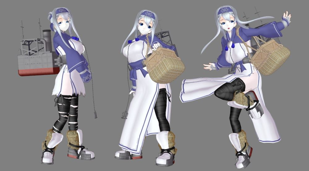 3Dカスタム少女用追加衣装セット ”3Dカスタム 補給艦娘”