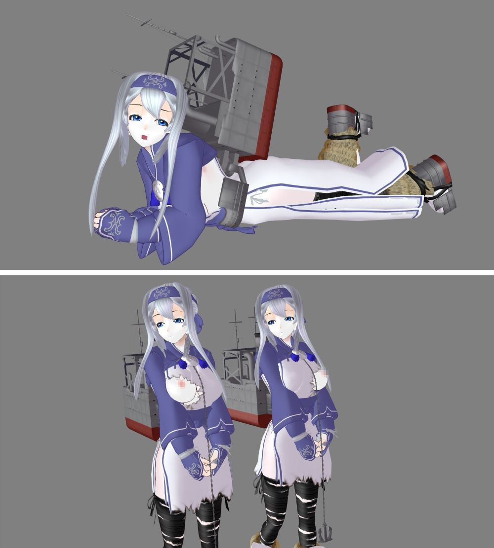 3Dカスタム少女用追加衣装セット ”3Dカスタム 補給艦娘”