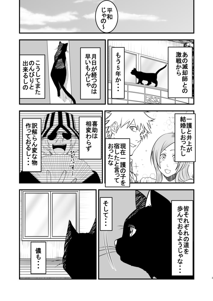 黒猫の戯れ