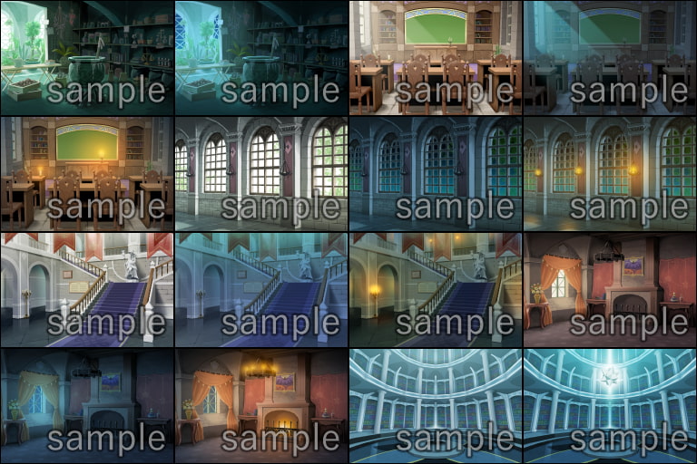 ファンタジー背景イラスト素材集<魔法学園>