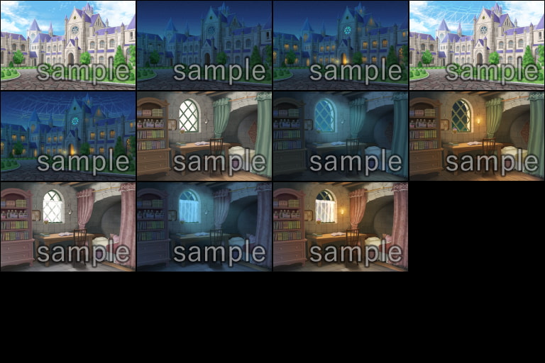 ファンタジー背景イラスト素材集<魔法学園>