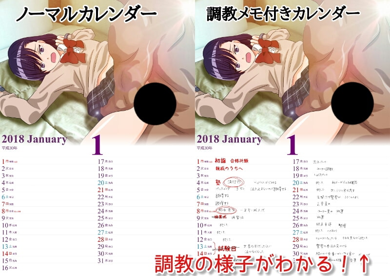 女子校生監禁調教カレンダー2018