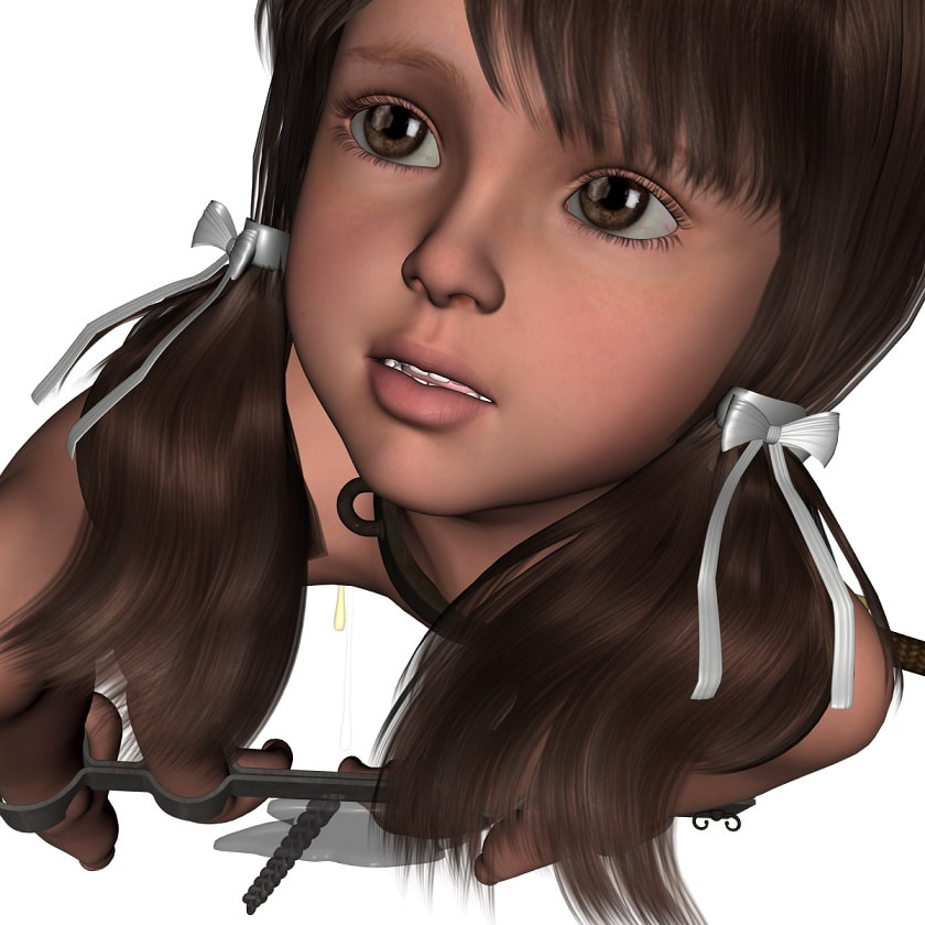 ロ○ータ姫の拘束浣腸