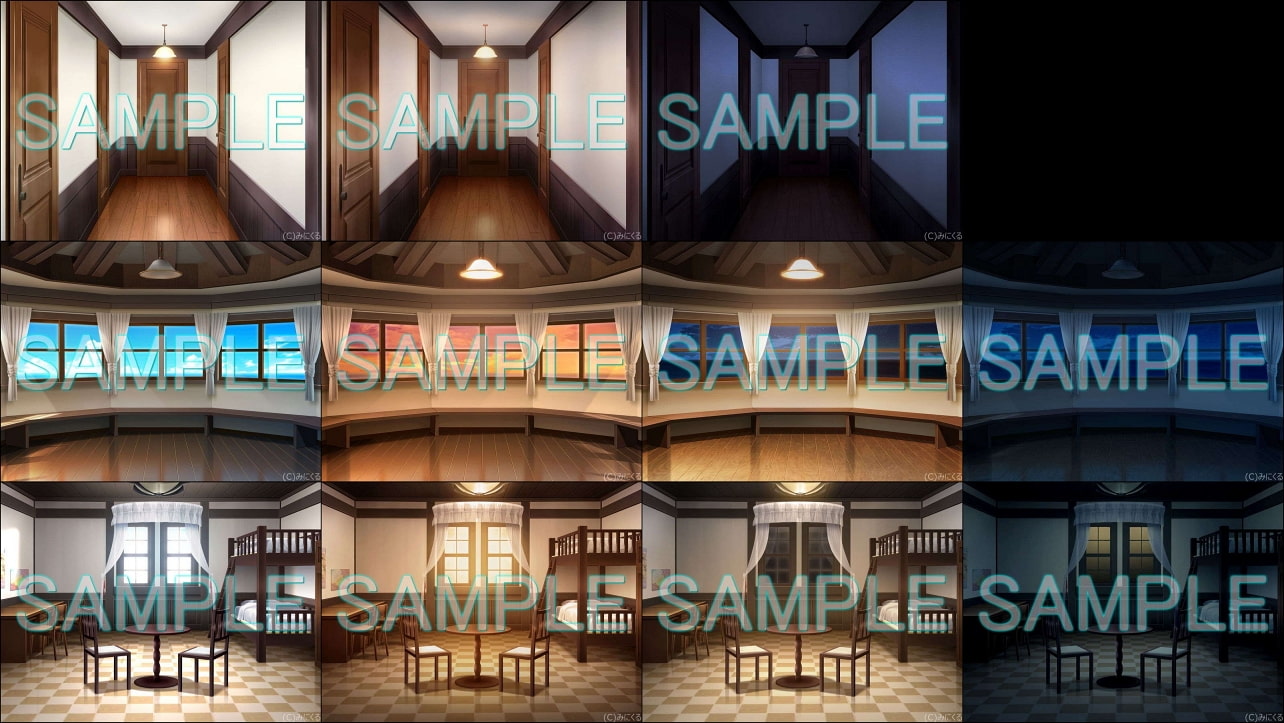 みにくる背景CG素材集『レトロ学園・寮編』part01