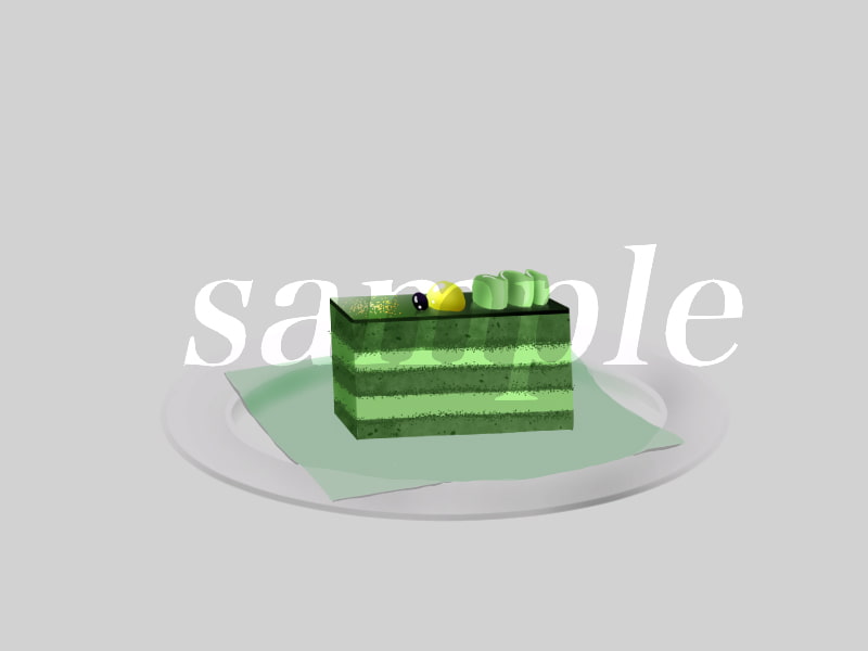 食べ物背景素材-カフェでケーキセット-