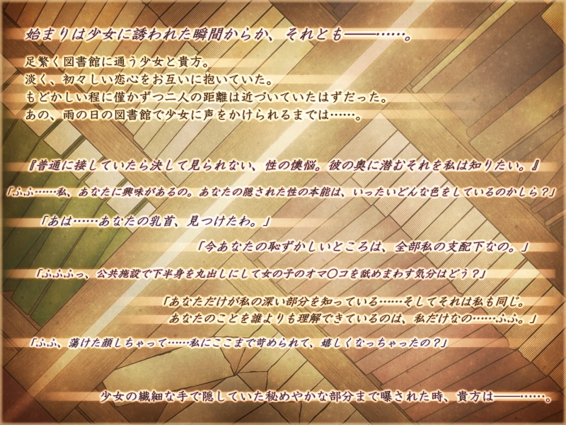 文学少女の秘めやか逆痴漢