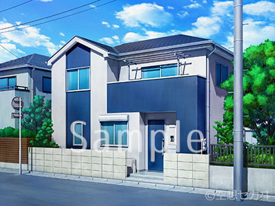 フリー背景素材/住宅・外観1