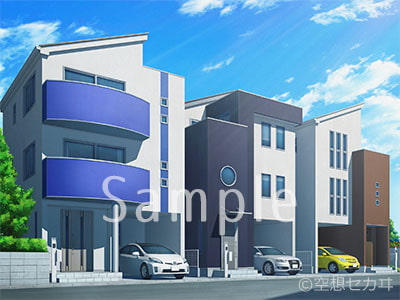 フリー背景素材/住宅・外観2