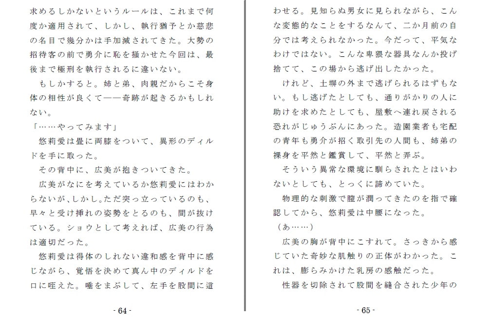 姪奴と甥奴(後編)～繁殖奴隷にされる姉と男の娘に改造される弟