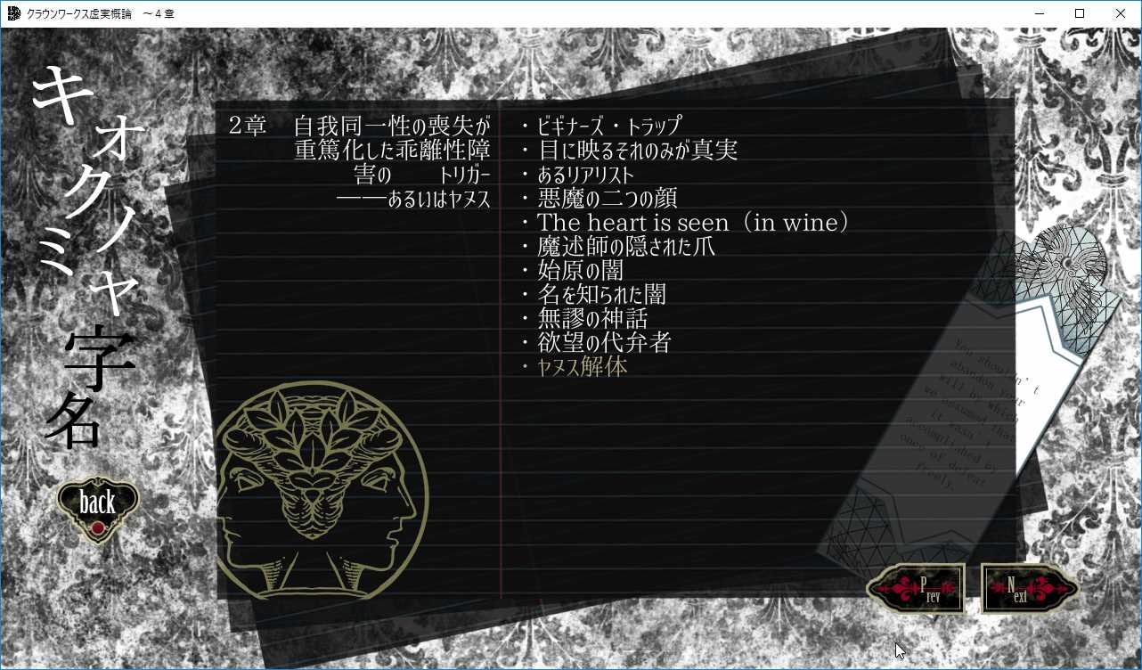 クラウンワークス虚実概論:2章【自我同一性の喪失が重篤化した乖離性障害のトリガー ――あるいはヤヌス】