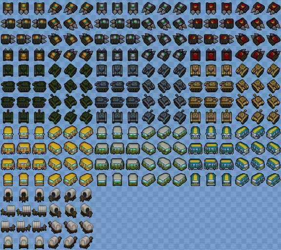 ぴぽやキャラチップ素材集 乗り物10種