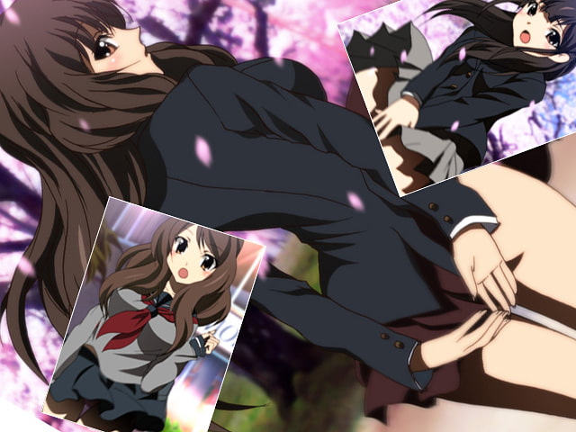 スカート舞い上がる桜+SPECIAL