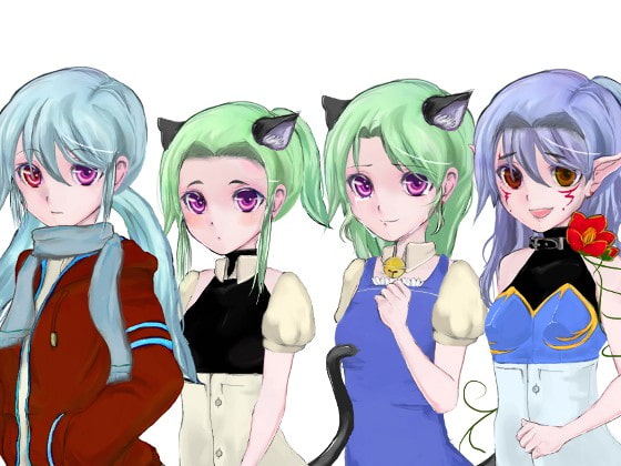 立ち絵素材セット(少女/少年)No.1