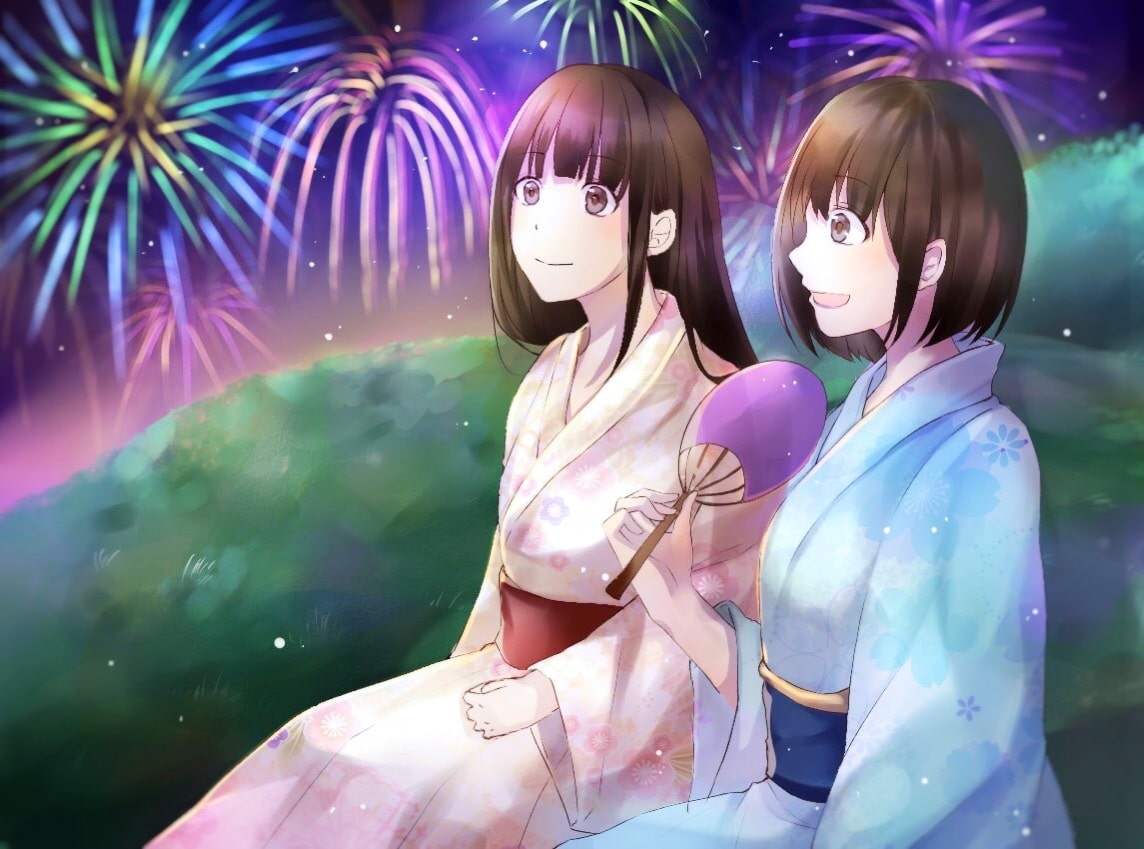 【耳かき・マッサージetc】三度目花火、篝火乙女【癒やし・甘々・CV2人】