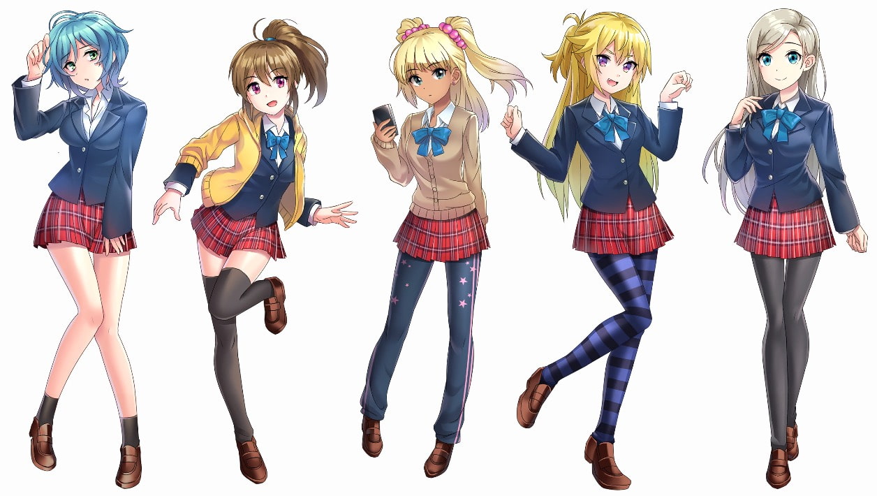 女子&男子学生2Dキャラクターパック【キャラクター画像素材】