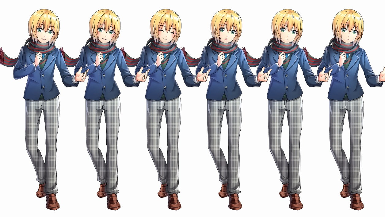 女子&男子学生2Dキャラクターパック【キャラクター画像素材】