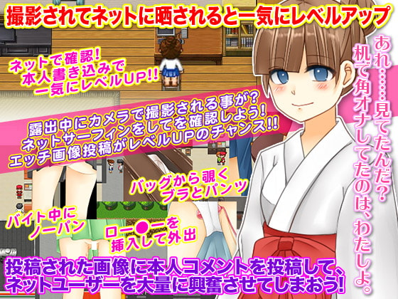 学生巫女が露出を楽しむRPG。でも本当は公衆便所退魔録