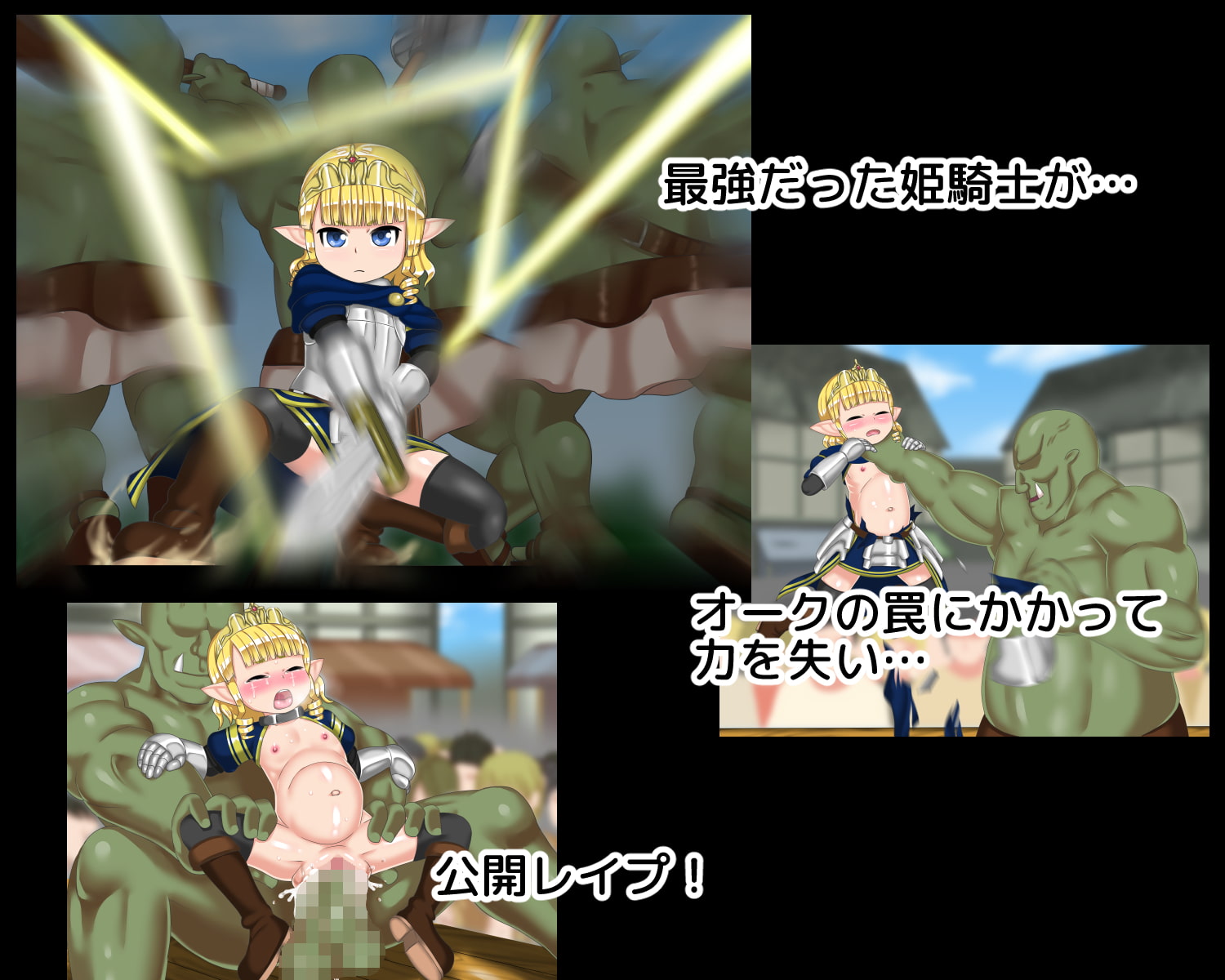 オークの公衆便所になったロリ姫騎士