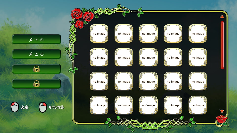 ファンタジーゲームUI画像素材集