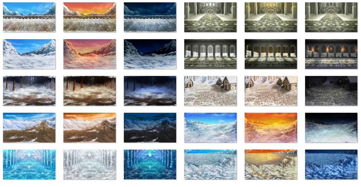 雪の戦闘背景 サファイアソフト素材 Vol1