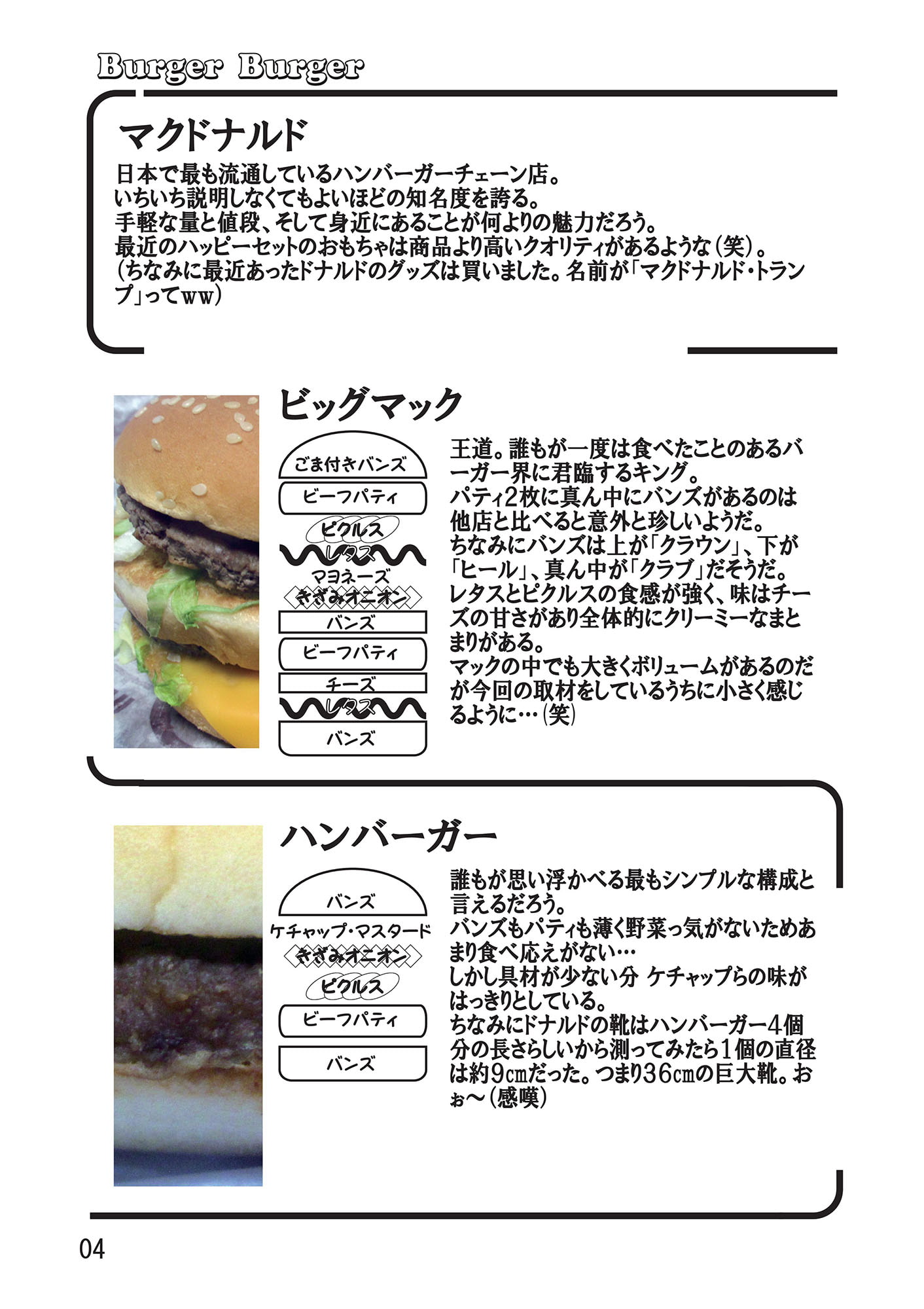 Burger Burger -都内主要ハンバーガーチェーン比較本-